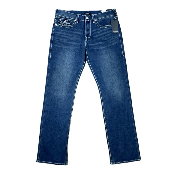 True Religion Ricky Big T Jeans Relaxed Straight Dark Smoky NWT Mens 30-40x34